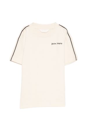 t-shirt in cotone panna PALM ANGELS KIDS | PBAA011S26JER001092